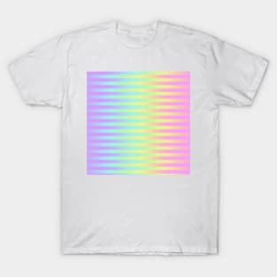 Rainbow Gradient Abstract Stripes T-Shirt